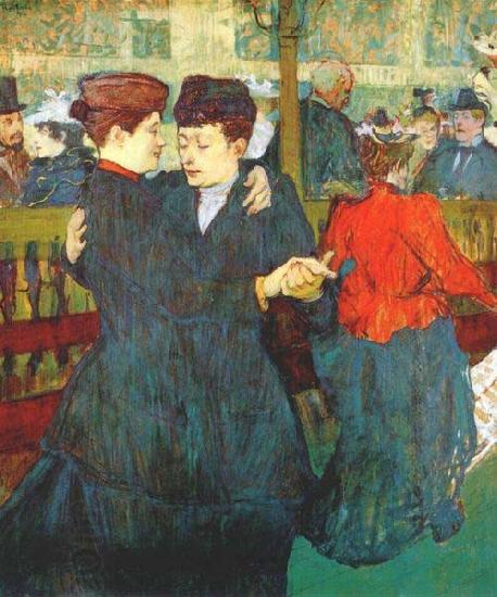 Henri de toulouse-lautrec At the Moulin Rouge, Two Women Waltzing oil painting picture